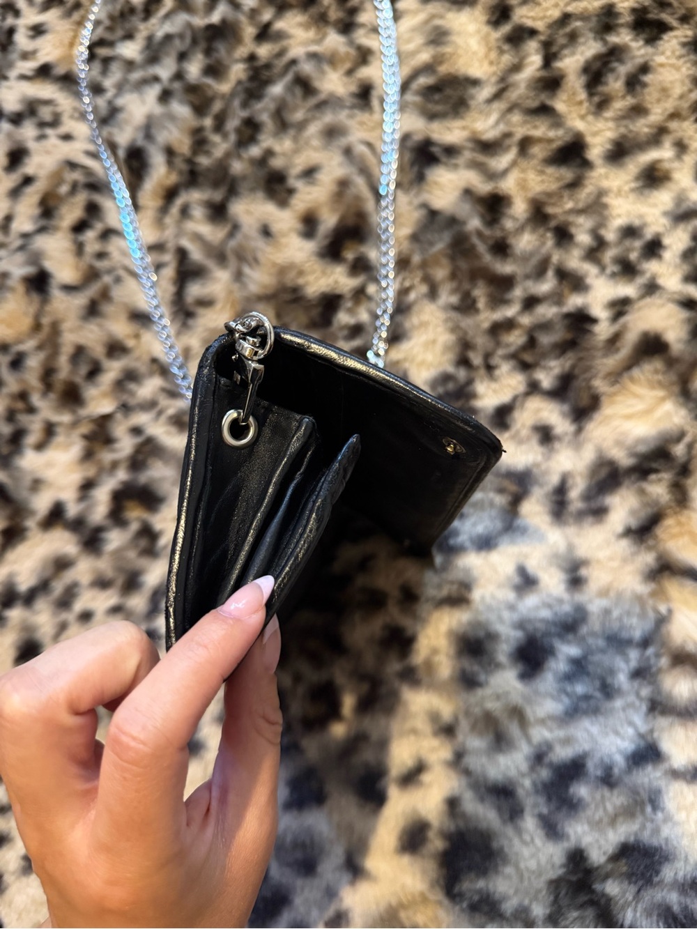 Prada Black Quilted Chain Crossbody Wallet - Picture 15 of 16